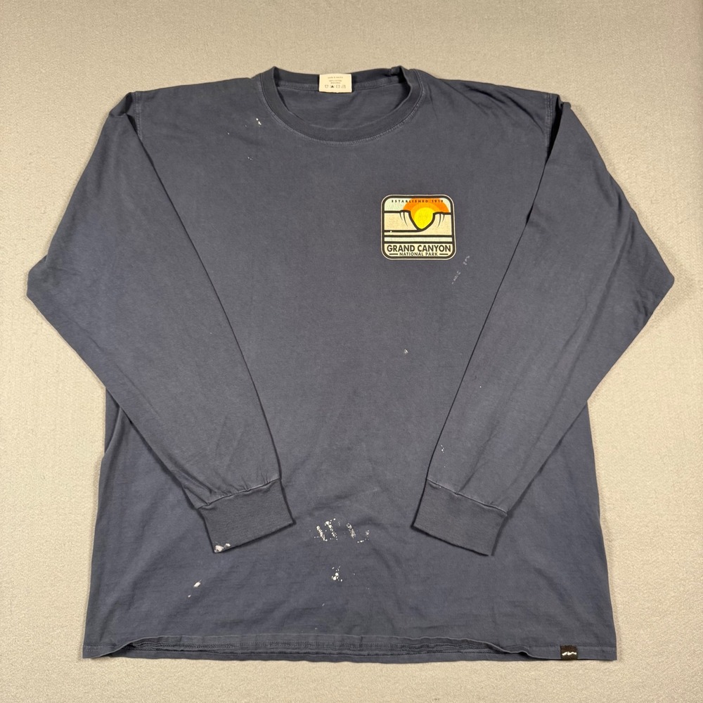 Techstyles Grand Canyon National Park Long Sleeve T-Shirt XL Blue Graphic Tee